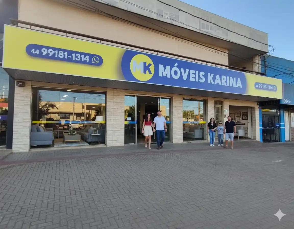Fachada da Móveis Karina, loja física real onde o método Pulse foi aplicado